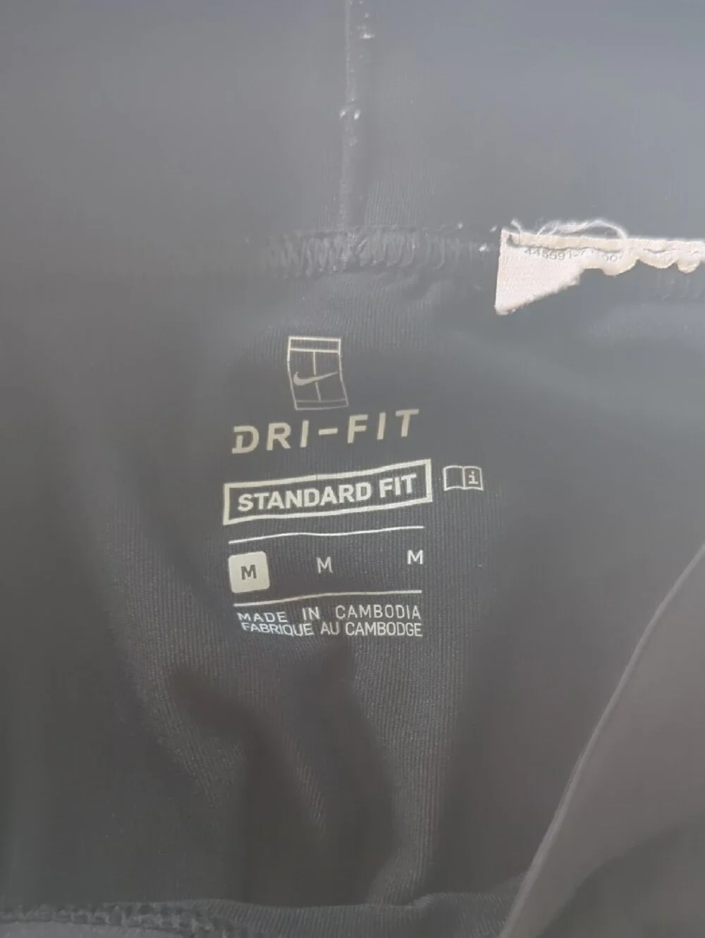 Nike Black Dri-FIT Athletic Shorts with Silver Swoosh